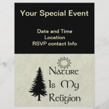 Natural Religion Flyer Design