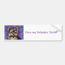 Natural Yorkie bumper sticker