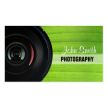 Nature Green Stripe photography business card