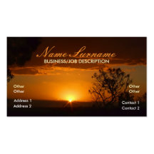 Nature Sunset Horizon Business Card