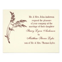 Nature's Appeal Rustic Brown Wedding Invitation