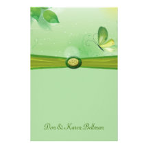 Natures Beauty With Butterfly Personalised Stationery Design