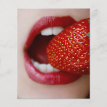Nature's Candy - Woman Eating Strawberry Full Colour Flyer