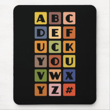 Naughty Alphabets mousepad