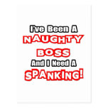 Naughty Boss...Need a Spanking Postcard