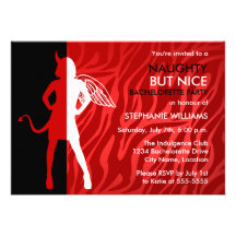 Naughty But Nice Bachelorette Party Invitation