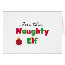 Naughty Elf Greeting Cards