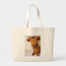 Naughty giraffe tote bags