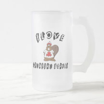 Naughty I Love Canadian Beaver Coffee Mugs