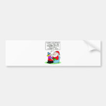 naughty nice politically correct santa claus bumper sticker