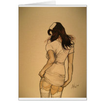 Naughty Nurse Greeting Card