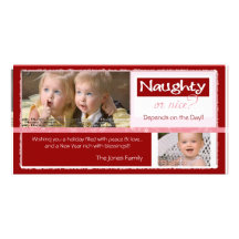 Naughty or Nice   ~   Christmas Card Photo Greeting Card
