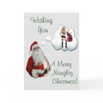 Naughty Santa Naugty Christmas Card