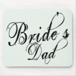 Naughy Grunge Script - Bride's Dad Black Mousemats
