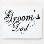 Naughy Grunge Script - Groom's Dad Black Mouse Pads