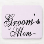 Naughy Grunge Script - Groom's Mum Black Mousepads