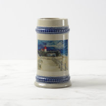 Nauset Light Conferring with the Moon Coffee Mug