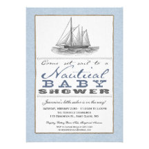 Nautical Baby Shower Invitation