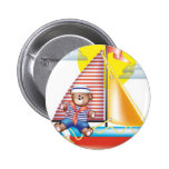 nautical bear pinback button