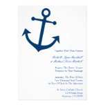 Nautical Boat Anchor Wedding Invites (Dark Blue) invitations