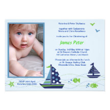 Nautical Christening Invitations