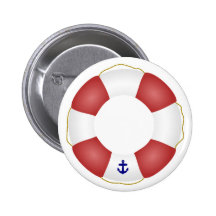 Nautical Life preserver Button