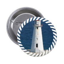 Nautical Lighthouse Round Button