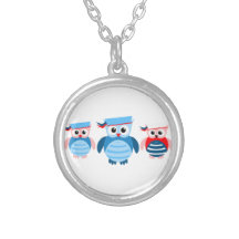 Nautical Sailor Owl Necklace
