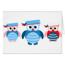 Nautical Sailor Owls Cards