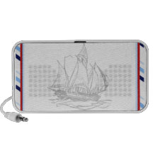 Nautical Ship Doodle Mini Speakers