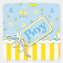 Nautical Square Sticker