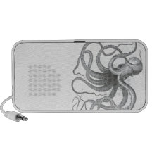 Nautical steampunk octopus doodle speaker