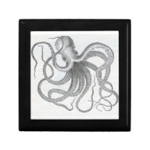 Nautical steampunk octopus jewellery keys gift box