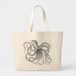 Nautical steampunk octopus vintage design canvas bags