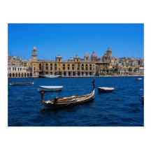 Naval Bakery" seen across the harbour from Senglea Post Card