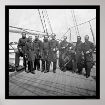 Navy Admiral Dahlgren Aboard the USS Pawnee 1862 Posters