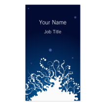 Navy Blue and White Abstract Swirl Art #2 Business Card Templates