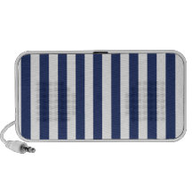 NAVY BLUE BOLD FUN STRIPES PATTERN TRAVEL SPEAKERS
