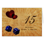 navy blue dice Vintage Vegas table numbers cards