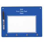 Navy blue with white area and text.