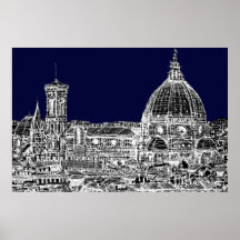 Navy cathedral Florence Print