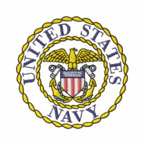 Navy Emblem embroidered shirts