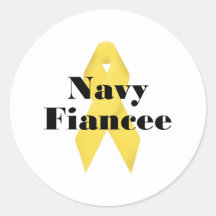 Navy Fiancee Ribbon Stickers