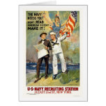 Navy needs you! Don't read history - make it! Greeting Card