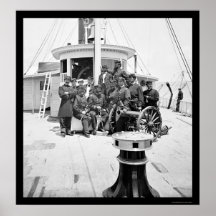 Navy Officers on the USS Philadelphia 1864 Posters