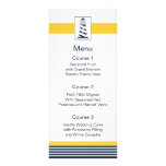 navy stripes,lighthouse, nautical menu cards rack cards