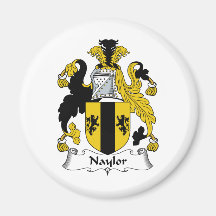 Naylor Family Crest Refrigerator Magnet