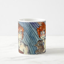 Neanderthals and Wolf Pup Mug