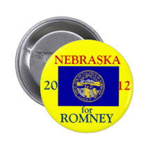 Nebraska for Romney 2012 Pinback Buttons