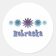 Nebraska Round Stickers